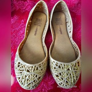 Toddler Gold Sparkle Jelly Shoes